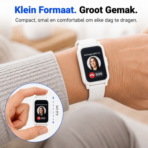 PersonalClick PersonalClick PC45 Smal - Alarm Horloge Ouderen - Valdetectie- Waterdicht- SOS Knop - Extra smal en lange accuduur - Wit PersonalClick PersonalClick PC45 Smal - Alarm Horloge Ouderen - Valdetectie- Waterdicht- SOS Knop - Extra smal en lange accuduur - Wit