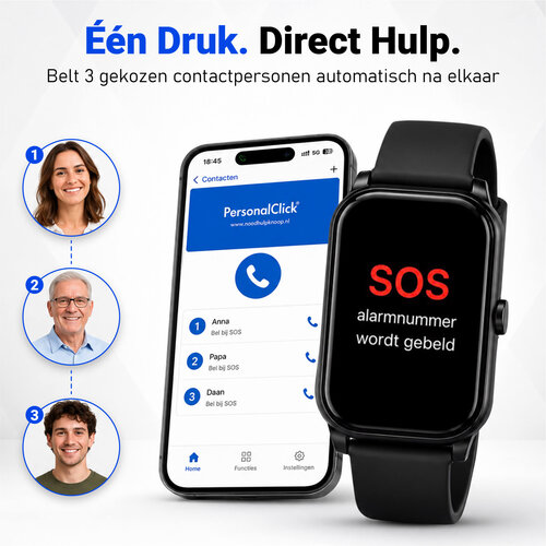 PersonalClick PersonalClick PC45 Smal - Alarm Horloge Ouderen - Valdetectie- Waterdicht- SOS Knop - Extra smal en lange accuduur - Rood PersonalClick PersonalClick PC45 Smal - Alarm Horloge Ouderen - Valdetectie- Waterdicht- SOS Knop - Extra smal en lange accuduur - Rood
