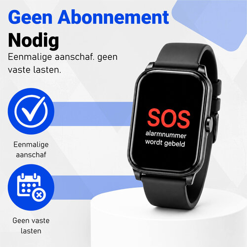 PersonalClick PersonalClick PC45 Smal - Alarm Horloge Ouderen - Valdetectie- Waterdicht- SOS Knop - Extra smal en lange accuduur - Rood PersonalClick PersonalClick PC45 Smal - Alarm Horloge Ouderen - Valdetectie- Waterdicht- SOS Knop - Extra smal en lange accuduur - Rood