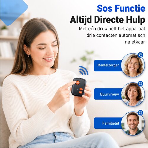 PersonalClick PersonalClick PC20 4G SOS Alarmknop voor Senioren & Personen – GPS Tracker – Waterdicht – Inclusief Simkaart – Zonder Abonnement