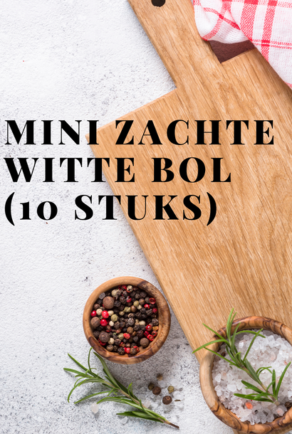 Mini zachte witte bol 10 stuks