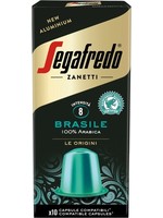 Segafredo Brasilien Aluminium Kapseln für Nespresso 10x