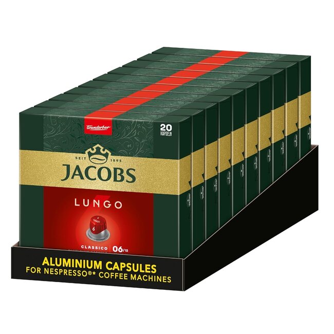 Jacobs Lungo Classico 200 Nespresso kompatibele Kapseln