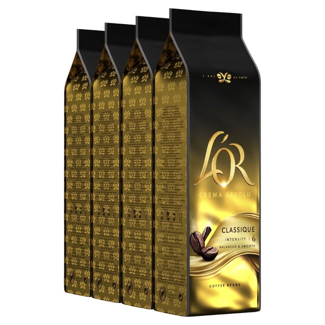 L'OR Kaffee Crema absolu classique Bohnen 4 x 500 g