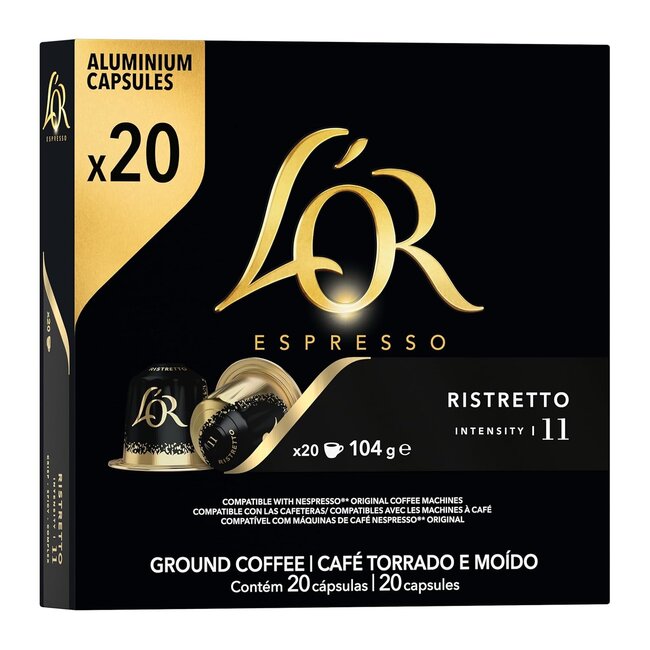 L'OR Espresso Ristretto 20 NCC-Aluminiumkapseln
