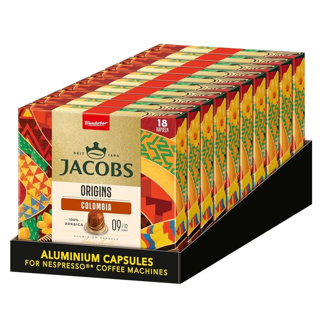 Jacobs Jacobs Origin Colombia Nespresso-kompatible Kapseln – 180 Stück