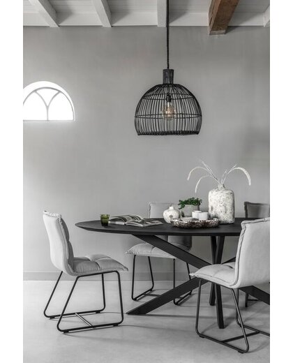 Dining table Shape black oval