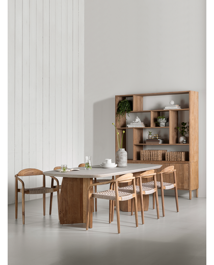 Dining table Nova faux travertine