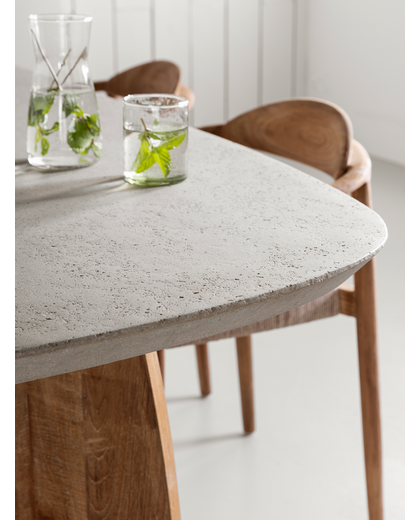 Dining table Nova faux travertine