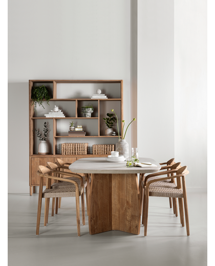 Dining table Nova faux travertine