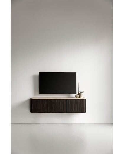 Hanging TV stand Maroon small