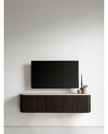 Hanging TV stand Maroon small
