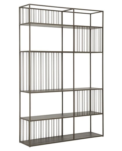 Bookrack / Roomdivider Barra large, 5 shelves, MAHOGANY