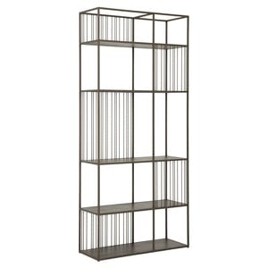 Bookrack / Roomdivider Barra small, 5 shelves, MAHOGANY