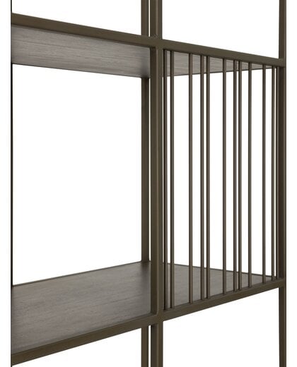 Bookrack / Roomdivider Barra small, 5 shelves, MAHOGANY