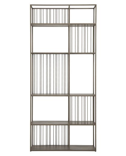 Bookrack / Roomdivider Barra small, 5 shelves, MAHOGANY