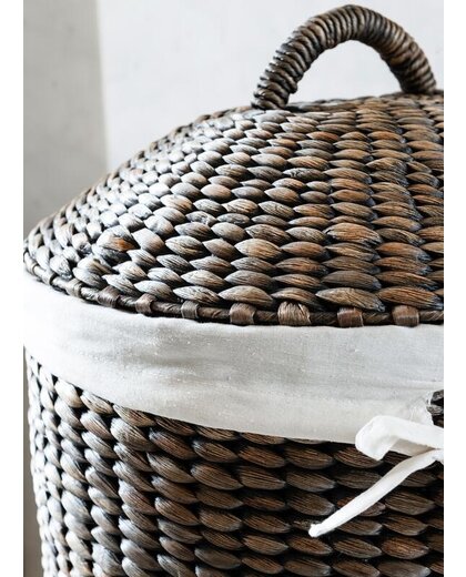 Laundry basket Tahiti black wash