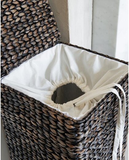 Laundry basket Palawan black wash