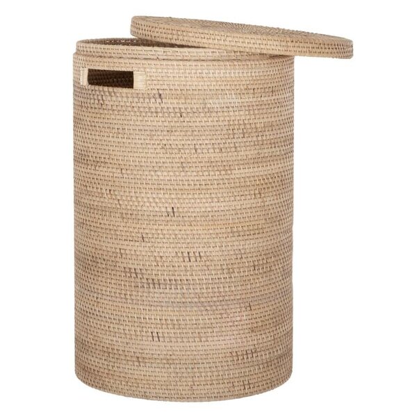 Laundry basket Flores round natural