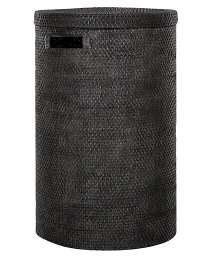 Laundry basket Flores round black