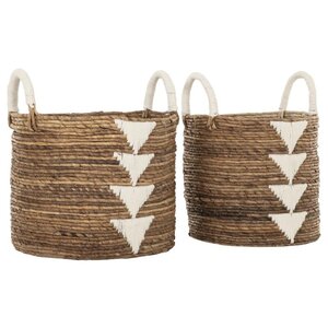 Basket Lima white, set of 2