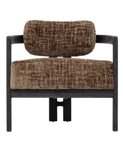 Lounge chair Kelly black hazelnut