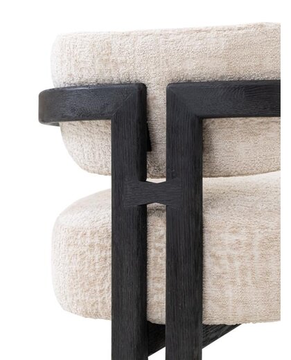 Lounge chair Kelly black sand