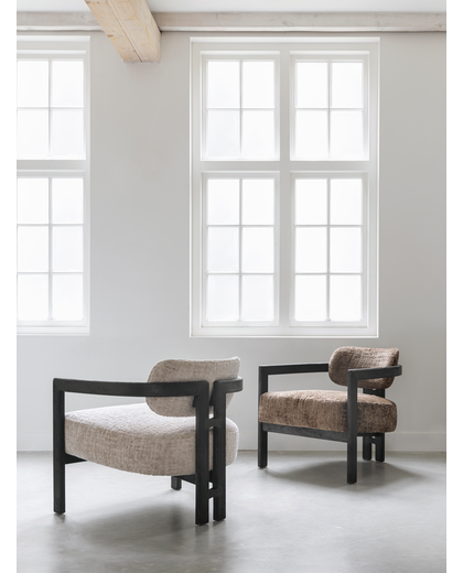 Lounge chair Kelly black sand