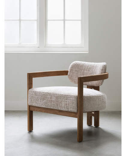 Lounge chair Kelly natural sand