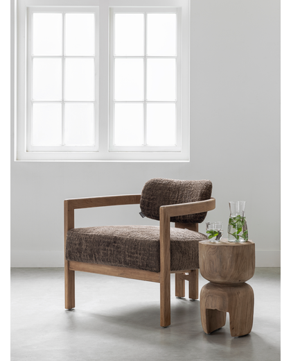 Lounge chair Kelly natural hazelnut