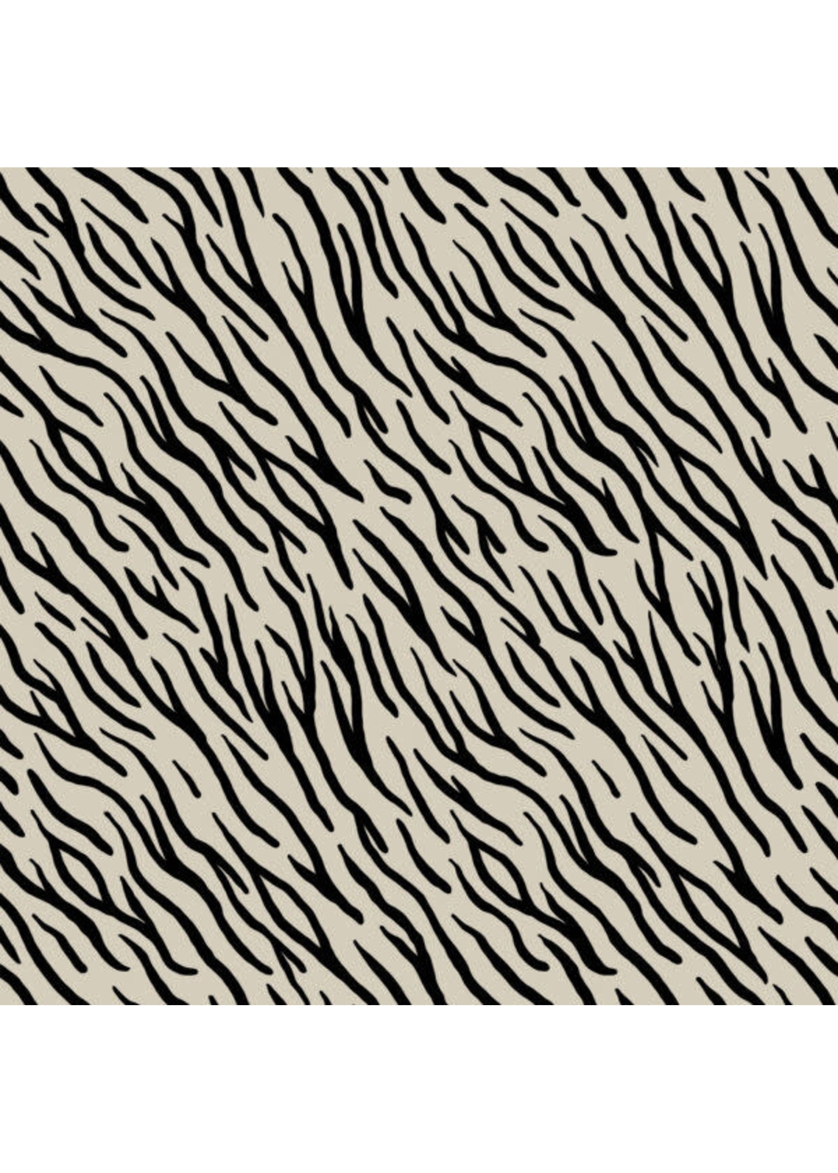Zebra ecru - sweaterstof GOTS