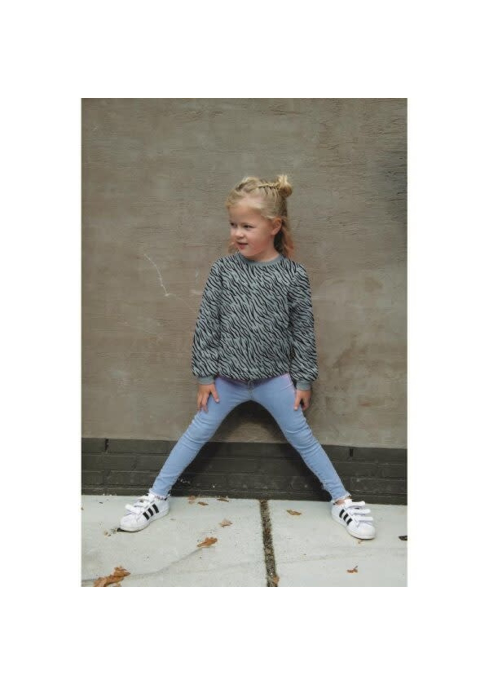 Zebra ecru - sweaterstof GOTS