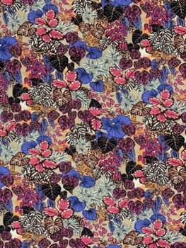 leaves and flowers - tricot viscose (12.50 p.m)