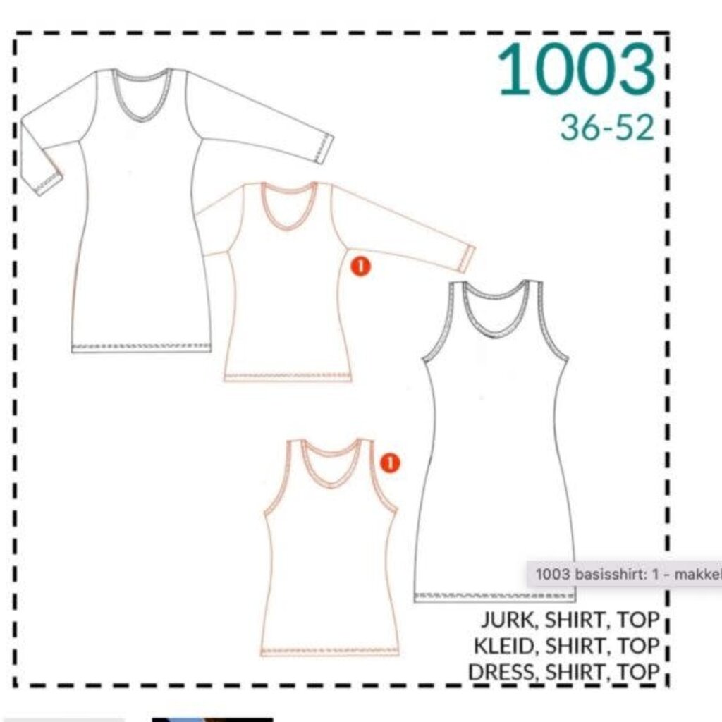 1003 basis jurk/shirt - it'sAfits