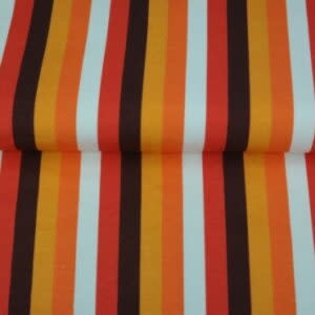 retro streep oranje - katoen tricot (16,00 p.m)