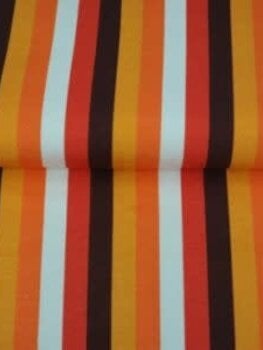 retro streep oranje - katoen tricot (16,00 p.m)