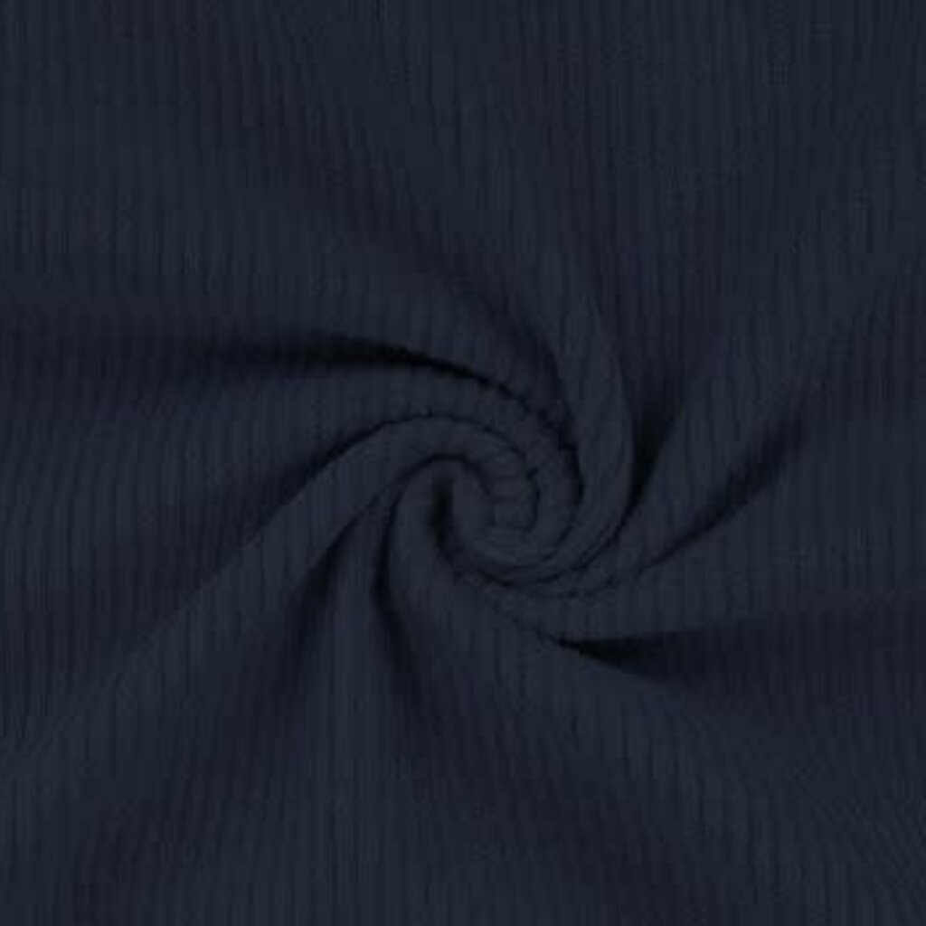 Navy Rib fijn - tricot (18,20 p.m)