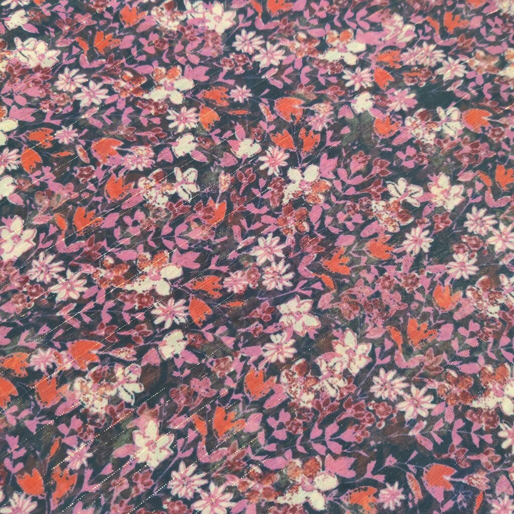 Lurex bloemen - Deadstock (7,00 p.m)