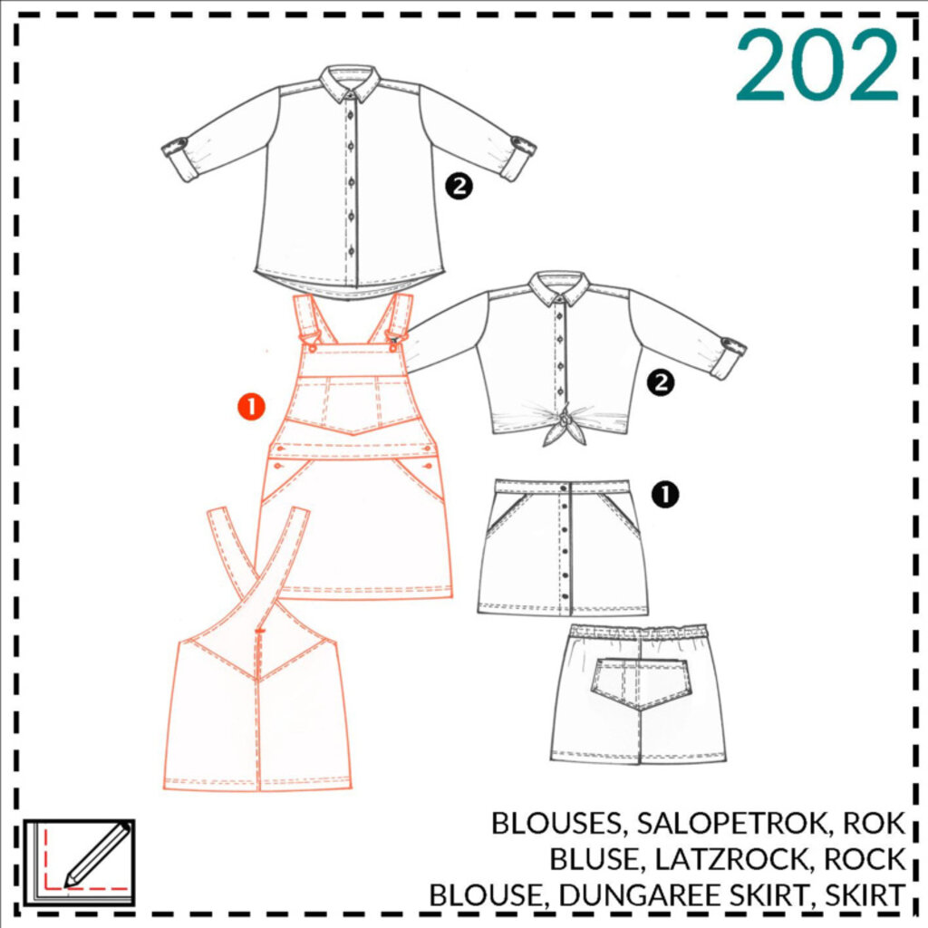 202 spijkerrok/sjalopette met blouse kids - it'sAfits