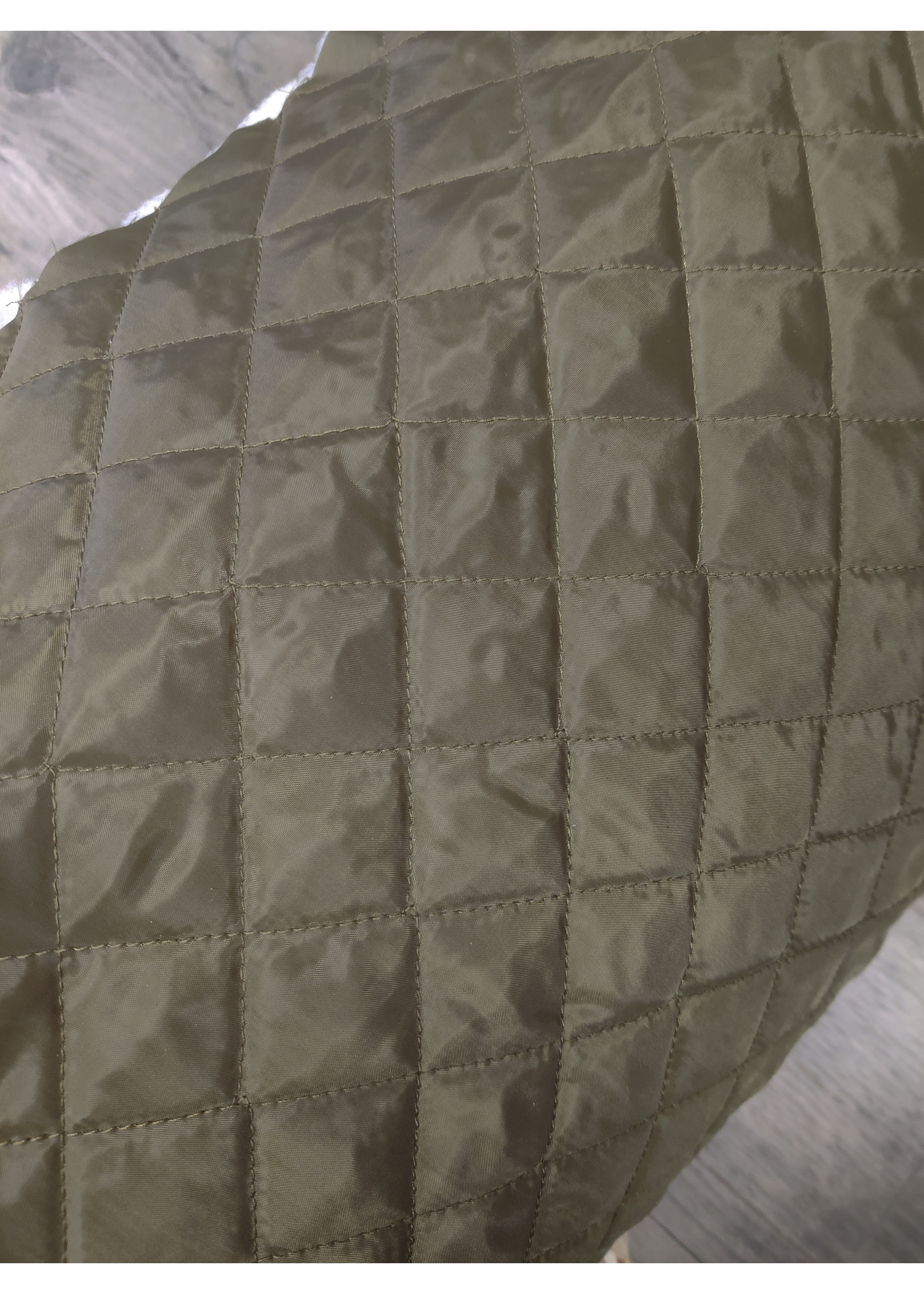 Army green - Gestepte en gewatteerde voering (12,00 p.m)