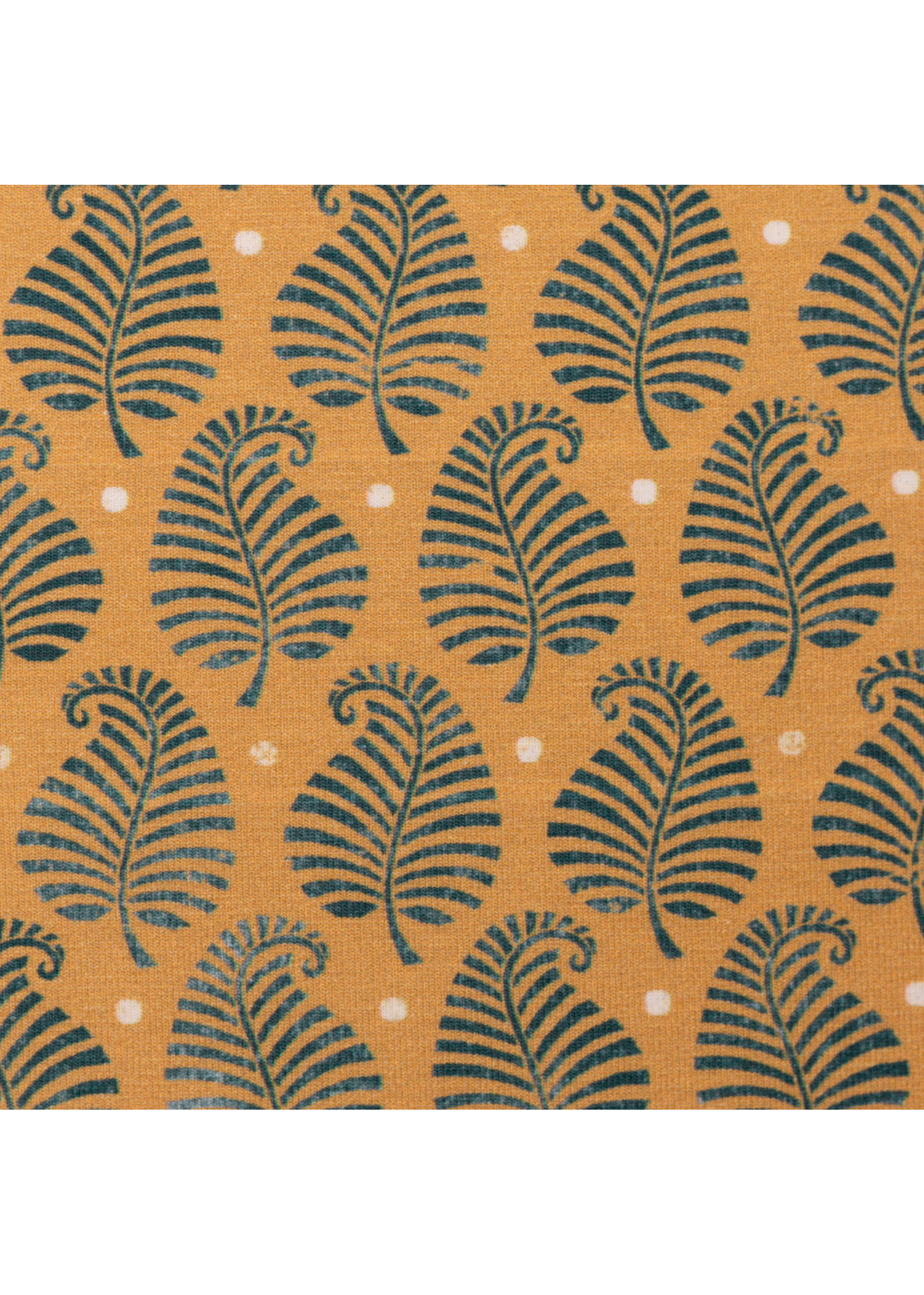 Natural stamps monstera - Katoen tricot Swafing (21,00 p.m)