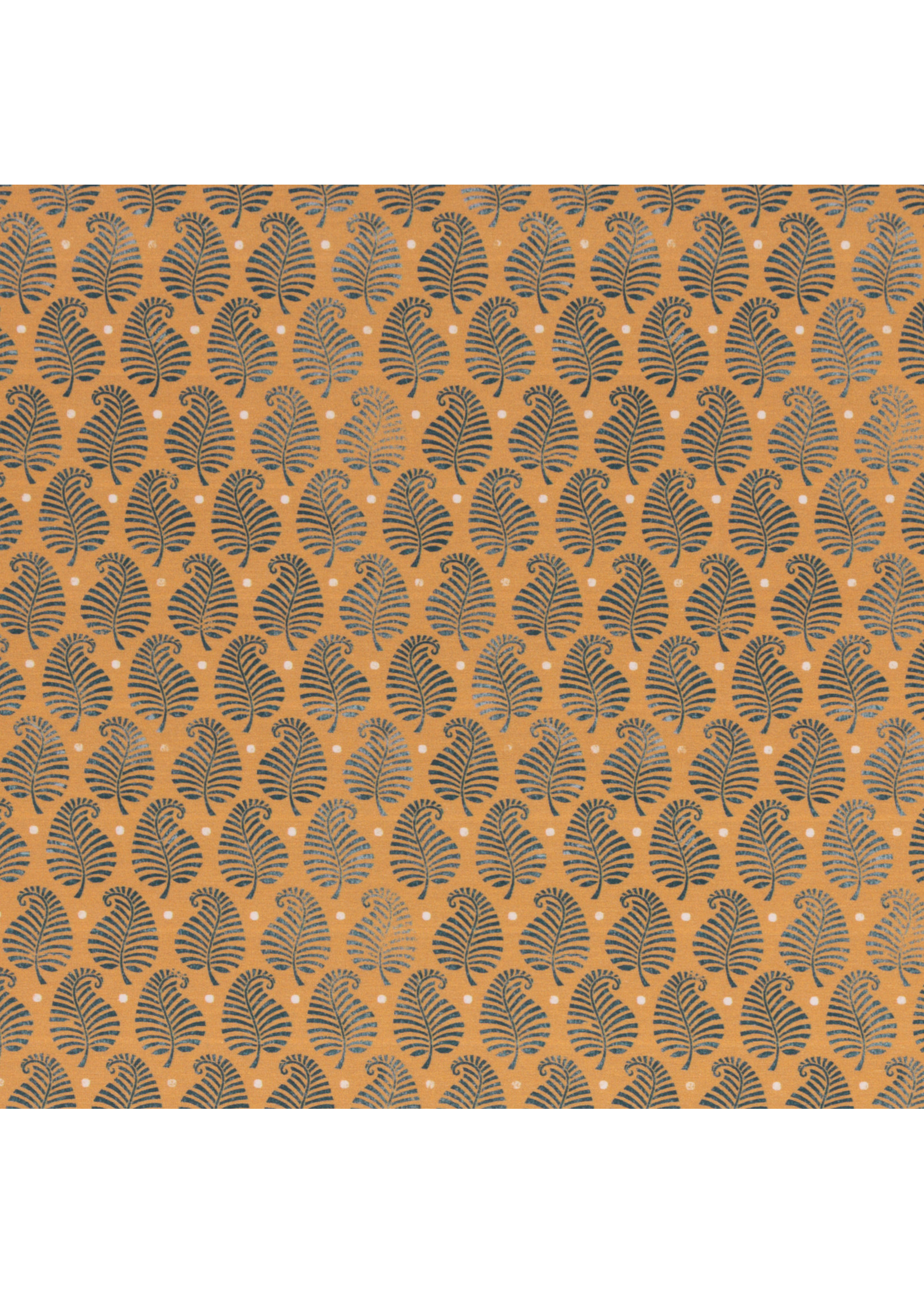 Natural stamps monstera - Katoen tricot Swafing (21,00 p.m)