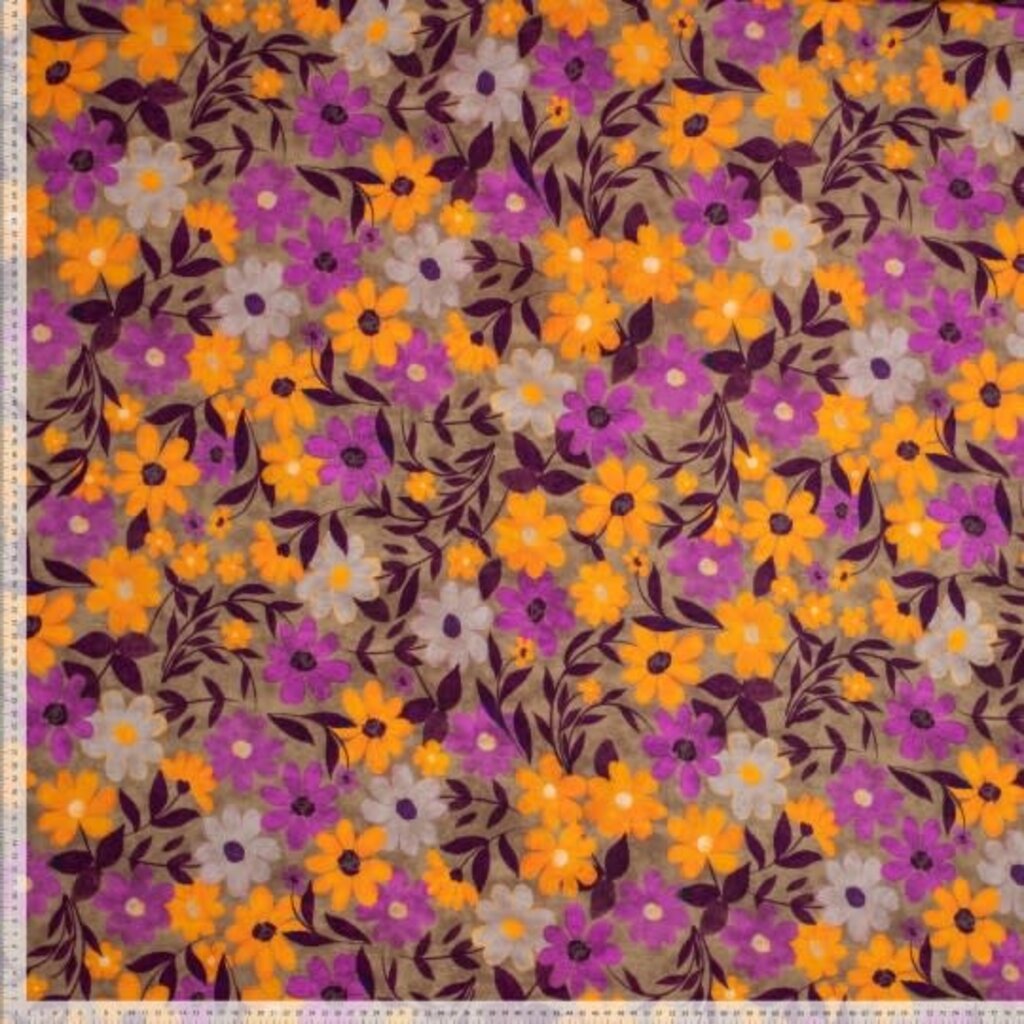 Brown flowers - Viscose (17,00 p.m)