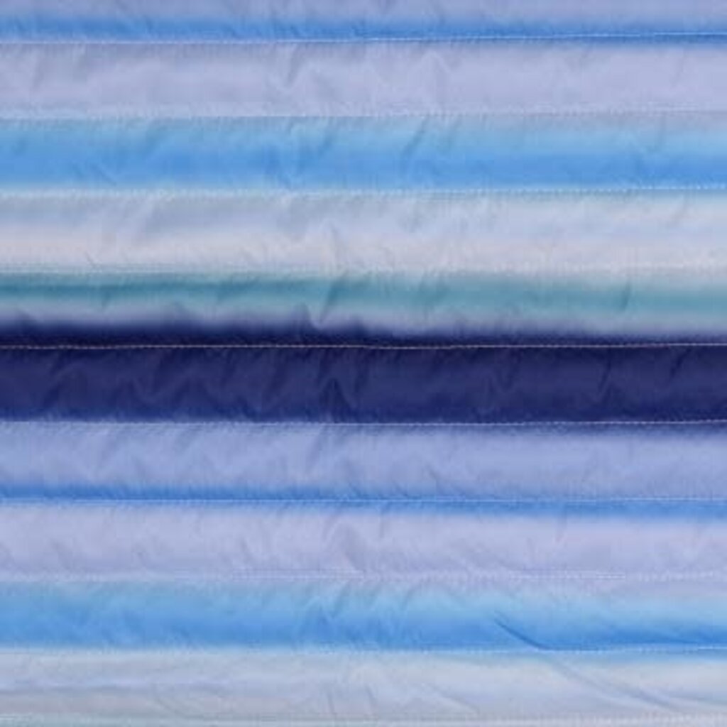 Blauwe doorloop - Gestepte stof  (24,30 p.m)
