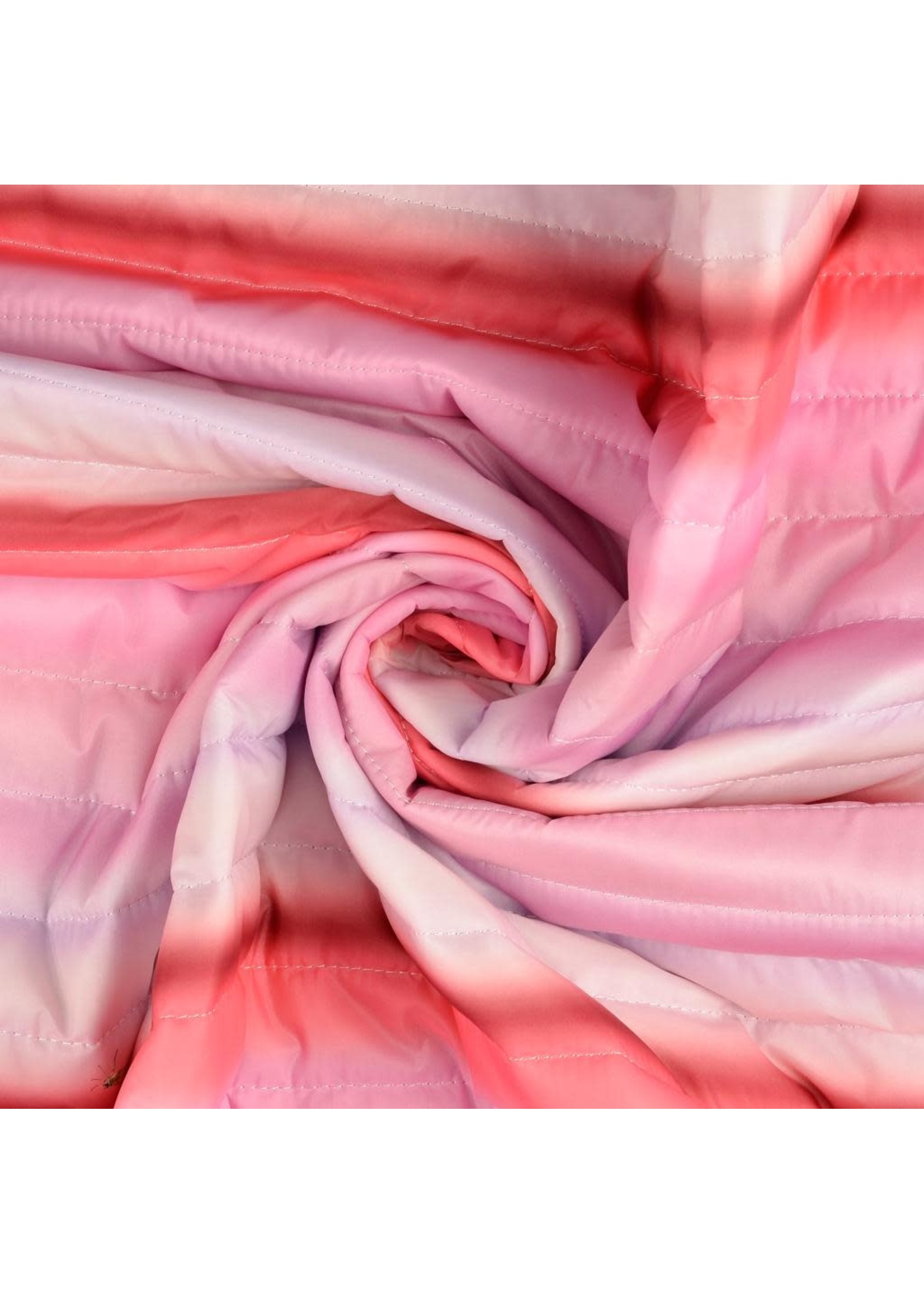 Roze doorloop - Gestepte stof  (24,30 p.m)