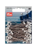 Witte glaskop spelden - extra lang en dik