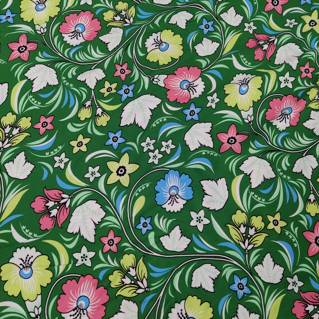 Bloemen groen retro - Deadstock (10,00 p.m)