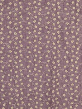 Broderie flowers purple - Katoen (21,60 p.m)