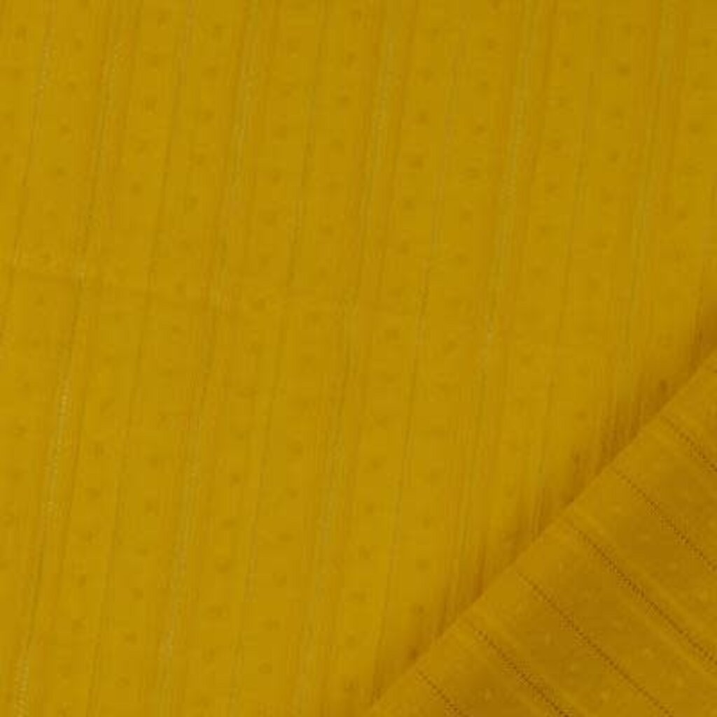 Dobby geel - geborduurd voile Katoen (14,80 p.m)