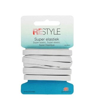 Super elastiek wit - 8 mm